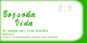 bozsoka vida business card